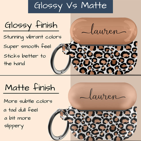 Golden Leopard Personalized Name AirPods Case